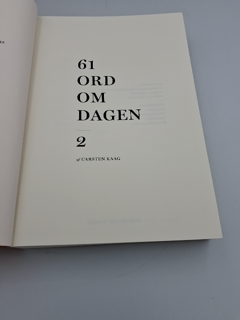 Bog: 61 ord om dagen